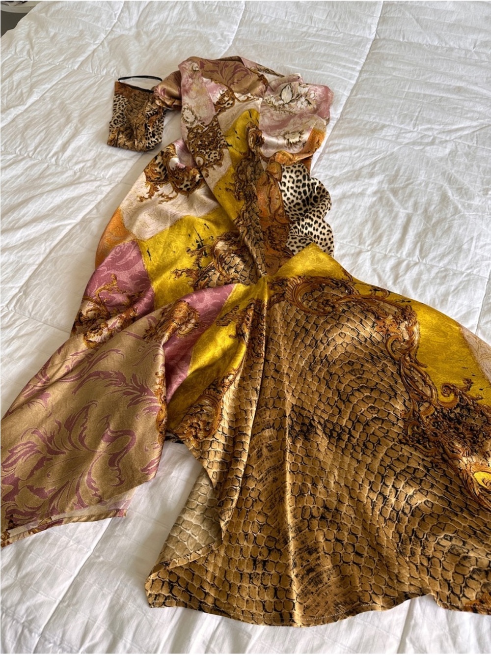 Roberto Cavalli 2005 patchwork silk maxi gown dress - Picture 9 of 10